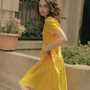 Zara Yellow Midi Dress